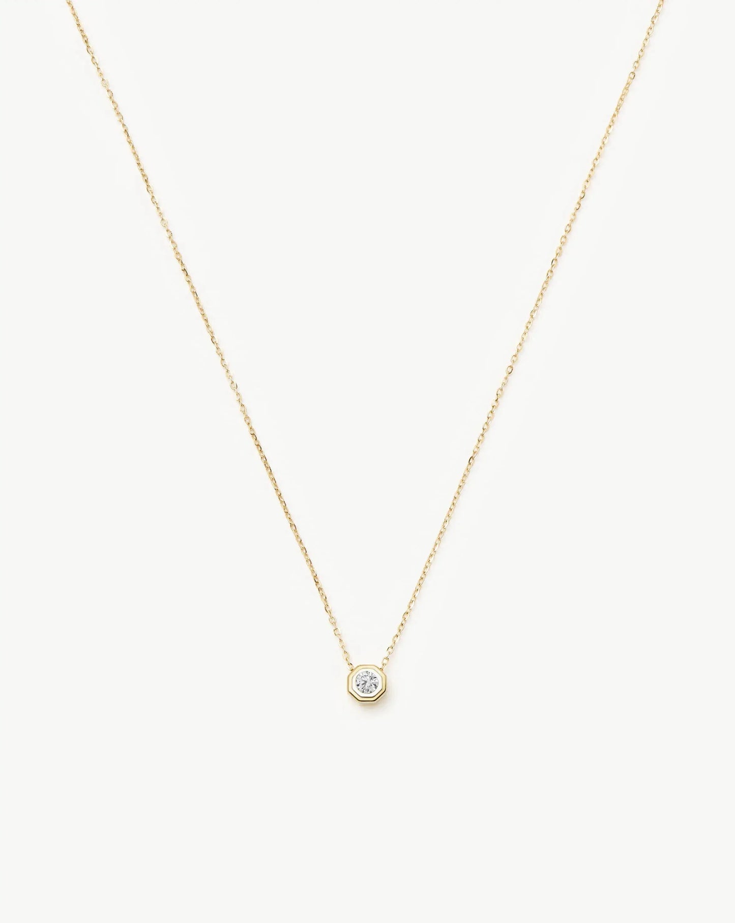 Lucy Williams Solid Gold Diamond Pendant Necklace | 14ct Solid Gold/Lab Grown Diamond